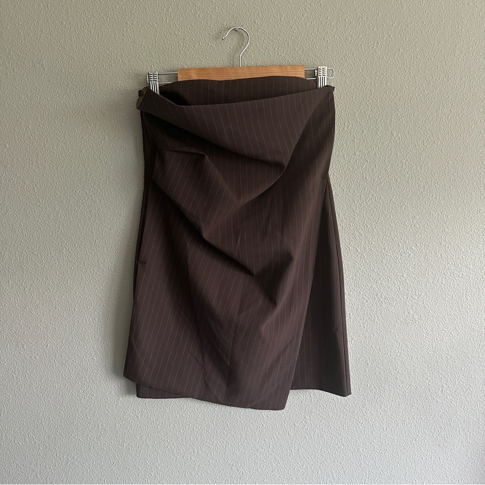 Zara Brown Strapless Dress - Picture 2 of 14
